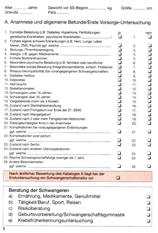 Der Mutterpass Praxis Dr Schraps